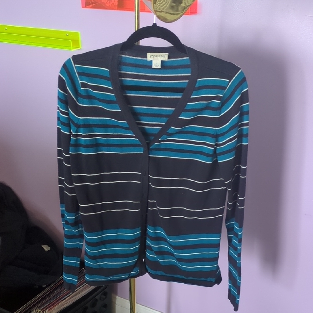 St. Johns Bay Striped Cardigan